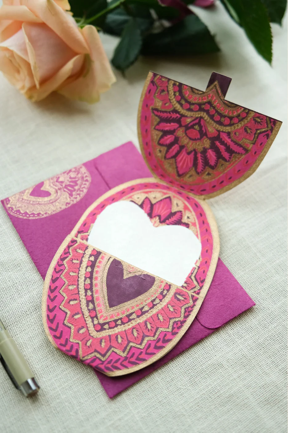 Heart of Feathers Card