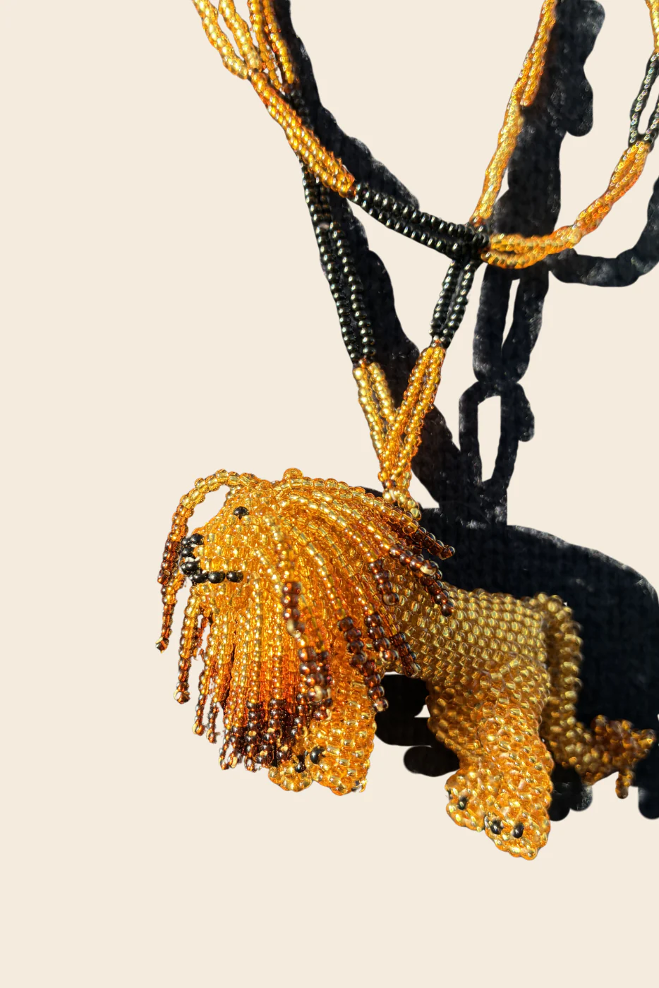 Lion Beaded Pendent Necklace - Image 3