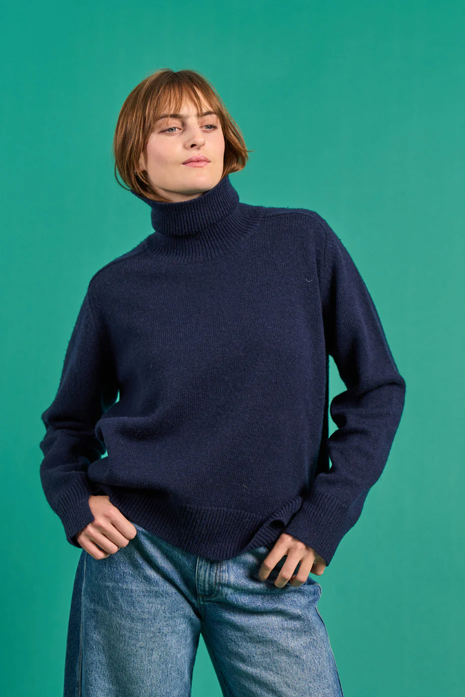 Navy Celly Poloneck - Image 2
