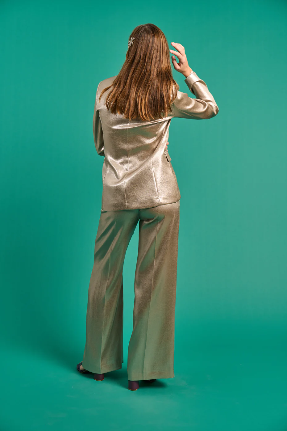 Silver Shine Trousers - Image 2